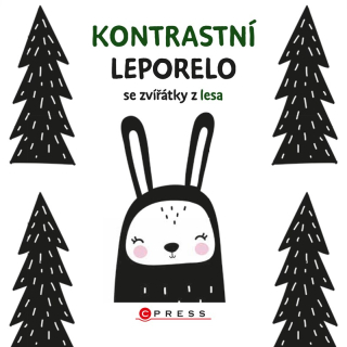 Kontrastní leporelo se zvířátky z lesa